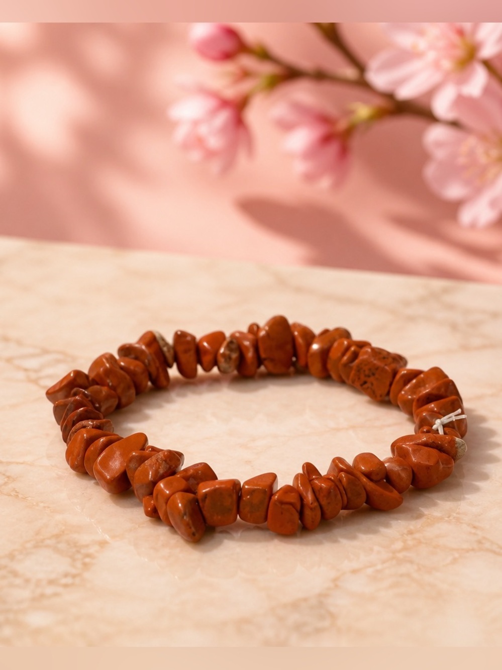 Red Jasper Chip Stretch Bracelet - Women Jewelry